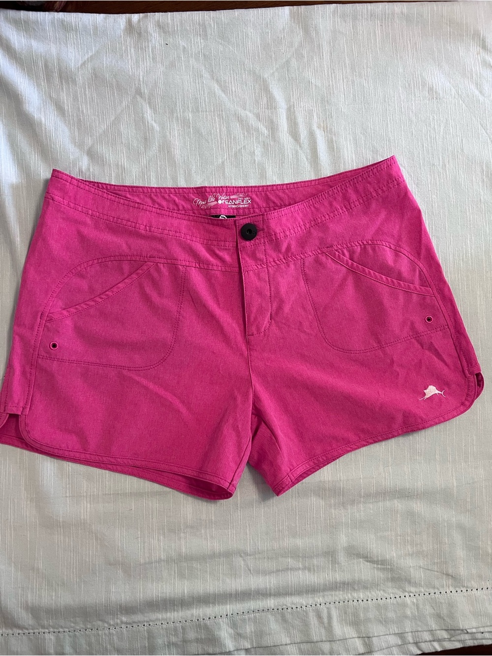PELAGIC OceanFlex Hybrid Skimmer Shorts Womens 10 Pink Quick Dry Beach Boat Fish